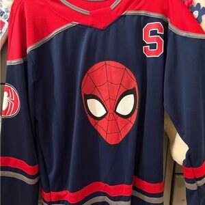 Spider-Man Themed Hockey Jersey Marvel size Large